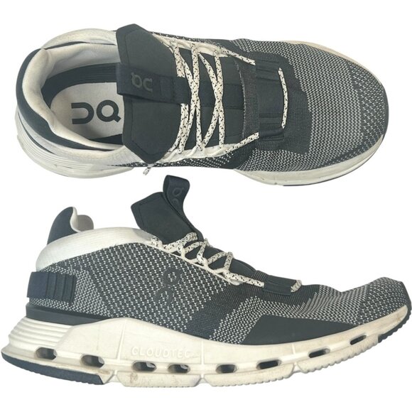 On Running Cloudnova Black White Womens Athletic sneakers 9.5 running workout